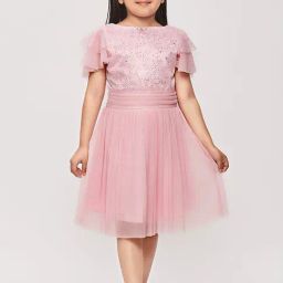 Tiny Girl Pink Embellished Midi Dress-image-47