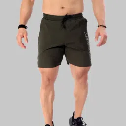 FUAARK Olive Slim Fit Printed Sports Shorts-picture-44