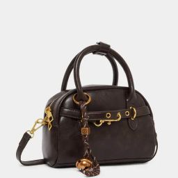 Styli Brown Satchel Handbag-31