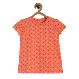 MINIKLUB Girls Orange Printed Top-image-52