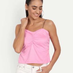 Color Capital Pink Slim Fit Top-image-65
