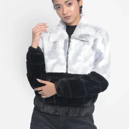 Crimsoune Club Black & White Color-Block Puffer Jacket-picture-18