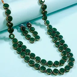Dhivara Gold-Plated Kundan Studded Jewellery Set-19