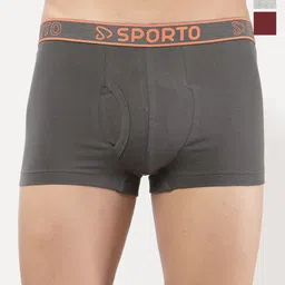 Sporto by Macho Men Pack Of 3 Combed Cotton Mid Rise Trunk-picture-23