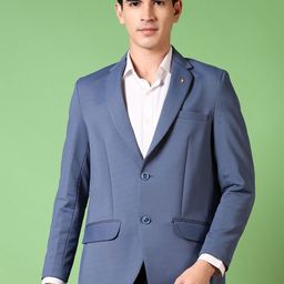 V-Mart Cotton Notched Lapel Collar Single Breasted Blazer-picture-35