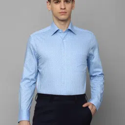 Louis Philippe Blue Cotton Regular Fit Printed Shirt-picture-27