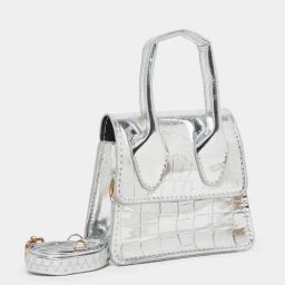 Styli Silver Animal Effect Satchel Handbag-35
