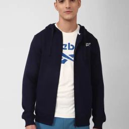 Reebok Navy Blue Regular Fit Sports Hoodie-image-94