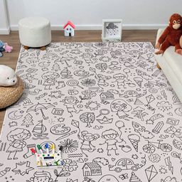 Kaleen India Black Anti-Skid Polyester Carpet-picture-0