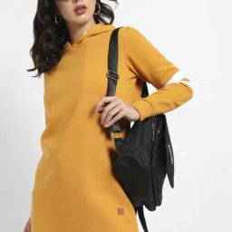 Campus Sutra Yellow Cotton Sweatshirt-image-20
