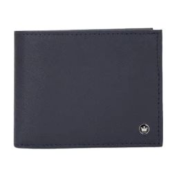 Louis Philippe Navy Leather Medium Bi-Fold Wallet for Men-17