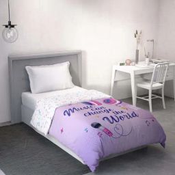 DDecor Kids Purple 100% Cotton 136 TC Reversible Single Dohar-image-4