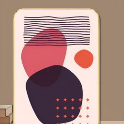 SAF Cream-Coloured & Navy Blue 1 Piece Wood Other Wall Paintings-34