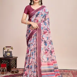 LeeliPeeri Designer Linen Blend Saree-image-7
