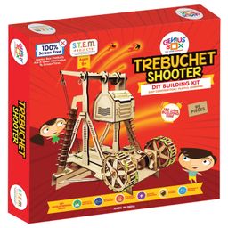 Genius Box Trebuchet Shooter DIY STEM Educational Toy and Construction Based Activity Game - 95 Pieces-10