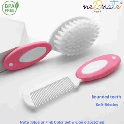 NeonateCare Elegant Baby Hair Brush and Comb Set - Multicolor ( color and design may vary)-image-7