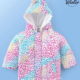 Babyoye Full Sleeves Abstract Printed Hooded Jacket - Mutlicolour-image-62