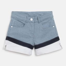 Tales & Stories Colour Blocked Shorts - Blue-image-68