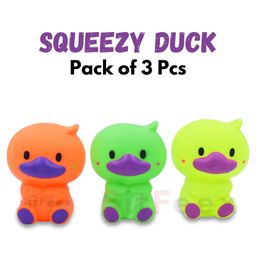 BitFeex Squeezy Duck Squeeze Noise Good As Bath Toys Chu Chu Funny Toy (Color may vary, Pack of 3 pcs)-12