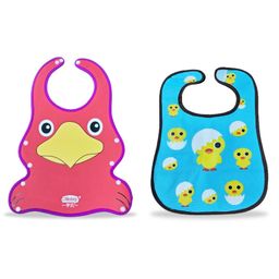 Chinmay Kids BPA Free Baby Apron Soft Waterproof Bib Silicone Bibs Easily Clean 6-36 Months (Pink, Blue)-image-81