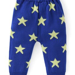 Babyhug Full Length Fleece and Woolen Lounge Pant Star Design - Blue-image-64