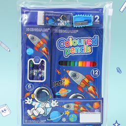 Space Theme Colour Pencil & Stationary Set - Blue-image-92