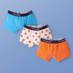 Pine Kids Cotton Elastane Knit Trunks With Basketball Print Pack Of 3 (Colour May Be Vary)-image-41