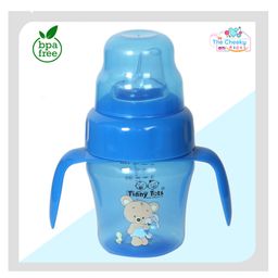 Tinny Tots Baby Premium Unbreakable Spout Fedding Bottle 150ml For Feeding Water Milk Liquids Feeder Sipper BPA Free (Blue)-22