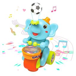 NIYAMAT Dancing Ball Elephant Musical Toy Flashing Light and Amazing Sound Beating Drum with Levitation Ball on Nose Along for Kids Boys & Girls - Multicolor-16