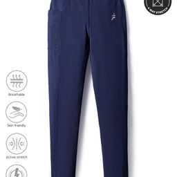 Pine Active Knit Full Length Premium Ultra Comfort Super Stretch Aero Soft Solid Color Leggings - Navy Blue-image-97