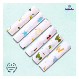 LazyToddler Muslin Washcloth Set of 6 (TD)-4