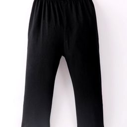Lazy Bones Sinker Full Length Lounge Pants With Badge & Text Print- Black image 2