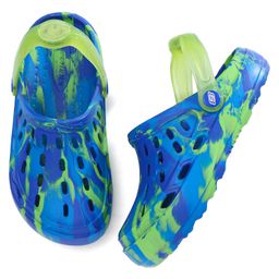 Skechers Clogs With Backstrap - Blue & Lime image 2