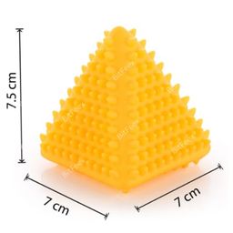 BitFeex Squeezy Triangle Shape Toy Soft Rubber, Chu Chu Sound, Fun Bath Time Toy for Kids 1+ Years, Color May Vary image 2