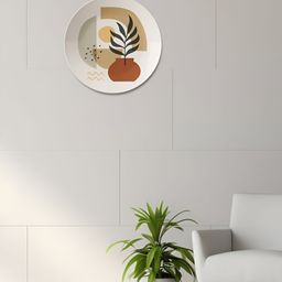 THE QUIRKY HOME White & Green Printed Ceramic Wall Plates-image-34