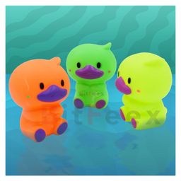 BitFeex Squeezy Duck Squeeze Noise Good As Bath Toys Chu Chu Funny Toy (Color may vary, Pack of 3 pcs) image 3