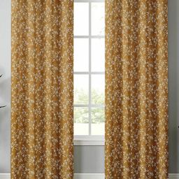 Aura Camel Set of 2 Floral Door Curtains-19