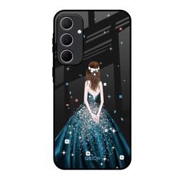 QRIOH Queen Of Fashion Printed Samsung Galaxy A35 5G Glass Back Case Mobile Accessories-image-98