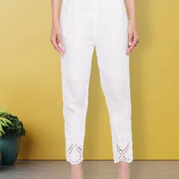 all about you Women Embroidered Smart Easy Wash Trousers-image-80