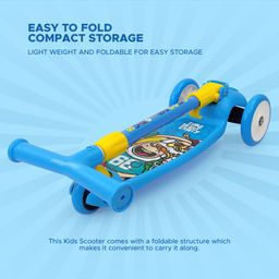 NHR Smart Kick Scooter with 3 Level Adjustable Height & Foldable Stracture- Blue image 5