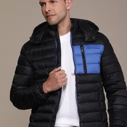 French Connection Colourblocked Hooded Puffer Jacket-image-83