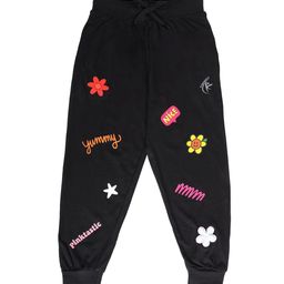 KiddoPanti Girls Pure Cotton Printed Jogger with Badge-picture-40