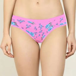 AROUSY Pink Cotton Floral Print Hipster Panty-image-37