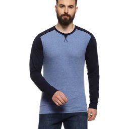 Campus Sutra Blue Crew T-Shirt-image-28