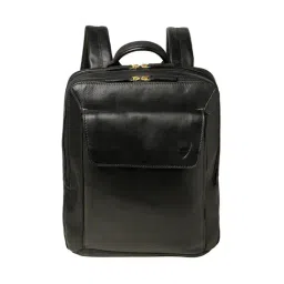Hidesign Flint Black Solid Leather Backpack-23