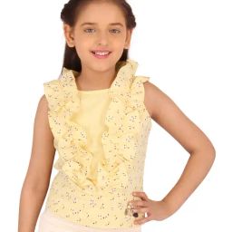 Cutecumber Kids Yellow Printed Top-image-92