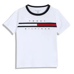 Tommy Hilfiger Kids Optic White Regular Fit T-Shirt-image-61