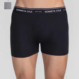 Kenneth Cole Black & Light Grey Trunks - Pack of 2-image-45