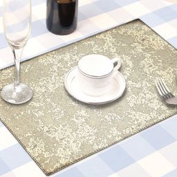OBSESSIONS Set Of 6 Beige Textured Table Mats-image-23