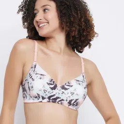 Clovia White Regular Fit Printed Bra-picture-42